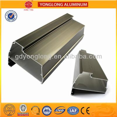 China Champagne Construction Color Extruded Aluminum Profile Prices , Foshan Aluminum for sale