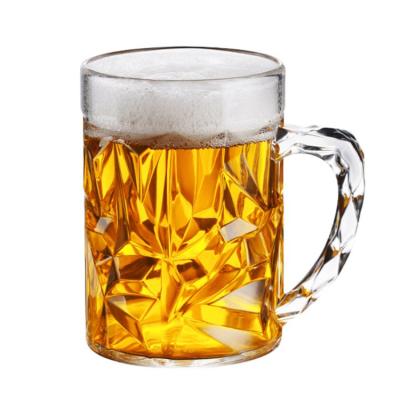 China AIHPO09 Amazon Unbreakable Classic Big Bar 16oz Cooling Drinking Bar Stein Beer Glass Cups Mug with Freezer Men's Handle for sale