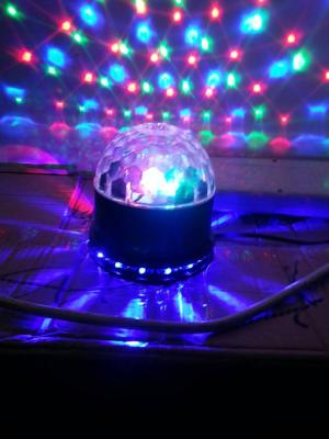 China Stage Lighting/The New Mini LED Colorful Rotating Sunshine Small Crystal Magic Ball Light for sale