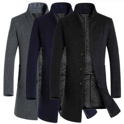 China 2022 Latest Custom Design Spring Winter Wool Anti-Shrink Men Overcoat High Quality Trench Coats Casual Slim Fit Long Wool Coat With Button for sale