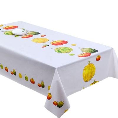 China Cheap Waterproof Morden Oilproof PVC Plastic Tablecloth For Banquet Home Holiday for sale