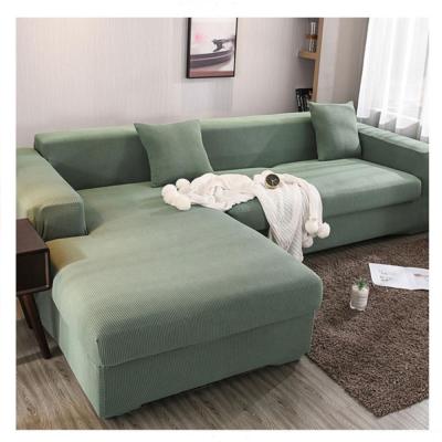 China Jacquard Stretch Jacquard Fleece Sofa Cover Slipcover Furniture Protector for sale