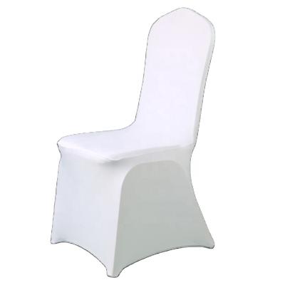 China Simple Cheap Price White High Stretch Polyester Wedding Spandex Chair Covers For Banquet Party for sale