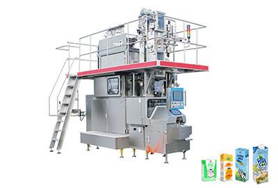 Chine Ligne remplissante machine de conditionnement aseptique de carton de brique de norme 200 de boisson d'acier inoxydable - 250ml à vendre