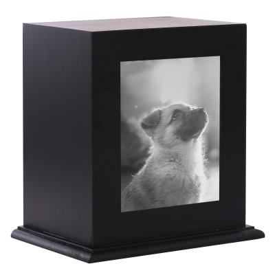 China Wooden Stored Ashes Box For Dog Custom Dog Urn Personalized Urn For Pet for sale