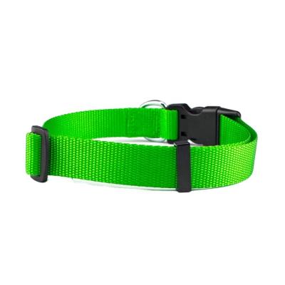 China Viable Custom Classic Cheap Nylon Dog Pet Collar With Plastic Buckle From Pet Products Manufacturer Plain Nylon Dog Collar for sale