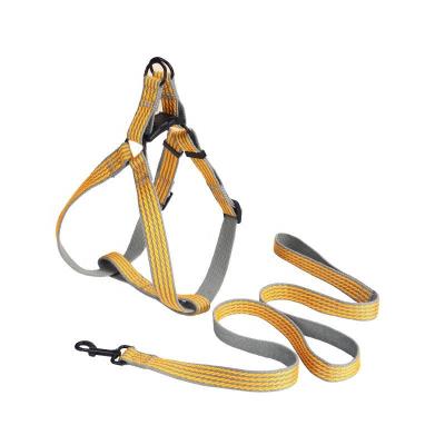 China Durable Reflective Breathable Rope Hand Holding Dog Chest Strap Pet Dog Vest Style Harness Set Outdoor Nylon Webbing Adjustable No--Pull for sale