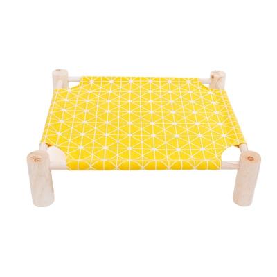 China New Design Sustainable Cheap Relipet Morden Wooden Pet Beds Quadruped Breathable Dismountable Pet Beds For Dogs Hammock Mat Cats Bed for sale