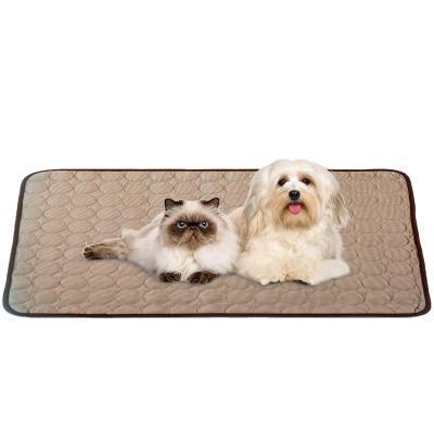 China Portable Waterproof Cooling Cats and Dogs 3-Layer Blanket Reusable Pet Self Cooling Washable Cushion Ice Silk Mat Breathable Pet Kennel for sale