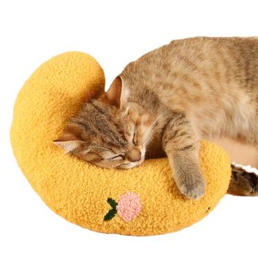 China Wholesale New Products Viable Mechanical Washable Deep Sleep Pet Pillow Dog Cat Pillow U Shaped Pet Bed ACCESSORIES for sale