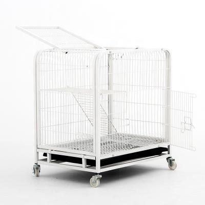 China Luxury Portable Pet Puppy Cages New Arrival Good Quality Iron Wire Pet Stocked Custom Cage For Cats for sale