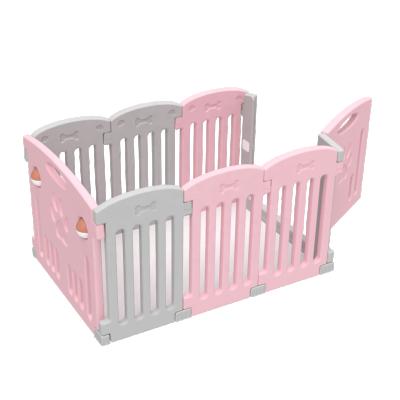 China Wholesale Portable Folding Stocked Puppy Pet Cages Carriers & Amp Houses Plastic Pet Playpen for sale