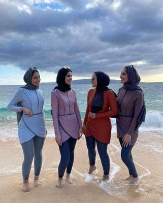 China Other Full Covered Muslim Burkini Swimwear Islamic DRIVING STREAM Swimsuit Long Sleeve Muslim Swimwear for sale