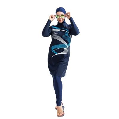 China Windproof PATTERN FORCE 2022 New Arrival Muslim Girls Swimwear Elastic Fabric Swimsuit Cover Up Burkini Set for sale