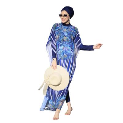 China NEW Long Anti-UV Digital Print Lightweight Muslim Burkini Burkini Swimwear and Beachwear for sale