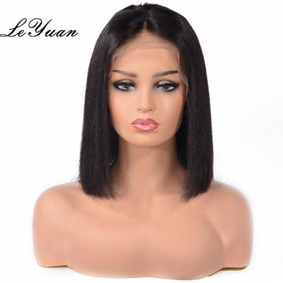 China Leyaun Straight Best And Cheapest Black Women Short Hair Wigs Ladies Lacefront Wig Bob for sale