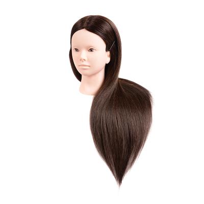 China Wholesale Training Head For Hairstyles Model Barber For Beauty Synthetic Hair Blonde Hair Head Salon Fashion Mannequin Training Head for sale