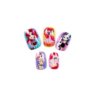 China Wholesale French artificial nails for nails 24pcs of my little pony nail art decoration kids princess pattern the shape fake ones for sale