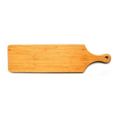 China Sustainable Bamboo Cookware Set Eco Wholesale Bamboo Cutting Board With Handle Chopper Cutting Plate for sale