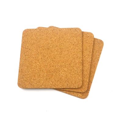 China Viable Home Basic Cookware Set Eco Cork Hot Cup Pad Teacup Mat Cork Coaster Cookware Set Square for sale