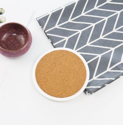 China Wholesale Eco-friendly Hot-selling Durable Mat Round Cork Coaster With Kitchenware Mug Pad Tea Cup Silica Gel for sale