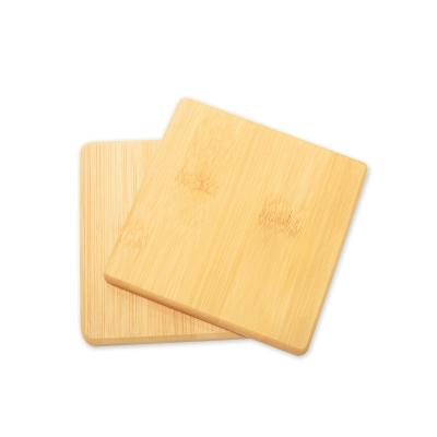 China Sustainable Tea Heat Insulation Mat Pads Glass Cup Tableware Non-slip Bamboo Tea Coaster for sale