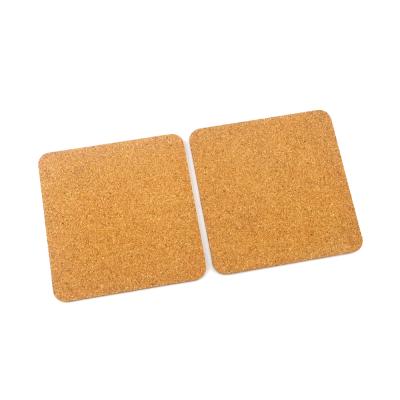 China Sustainable Natural Square Cork Coaster For Home Kitchen Office And Bar Coffee Mat Cork Coaster Tea Cup for sale