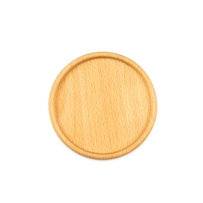 China Sustainable Hot Selling Beech Wood Round Coaster Drinks Wooden Coaster Set for sale