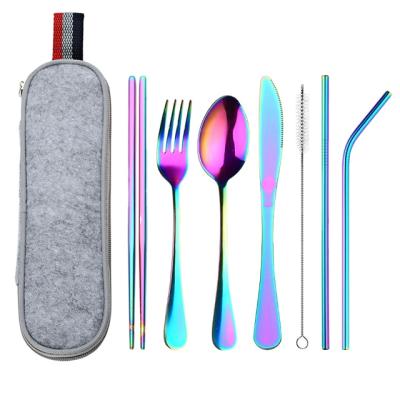 China Viable New Product Adult Color Silverware Set 16 Pcs Stainless Steel Cutlery Set for sale