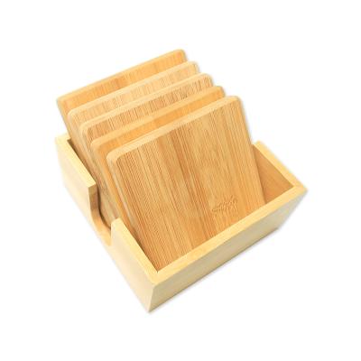 China Viable Reusable Tableware Empty Bamboo Place Mats Mug Cork Coasters Set for sale