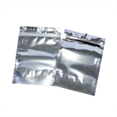 China Clear Return Safety Food Packaging Front Side Aluminized Plastic Packaging Zip Lock Bag Flat Bottom Pouch for sale