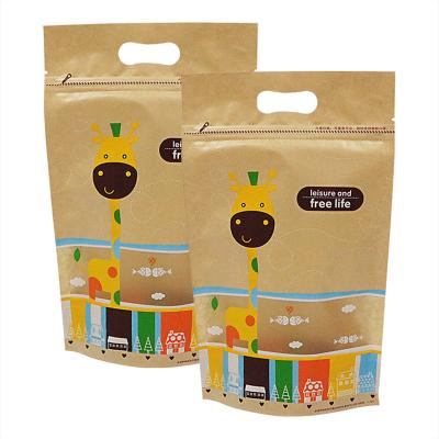 China 2021Self-own Brand Recyclable Bakery Shop Food Packaging Bags Snacks Bags Cartoon Stand Pouches Accept Customized Logo for sale