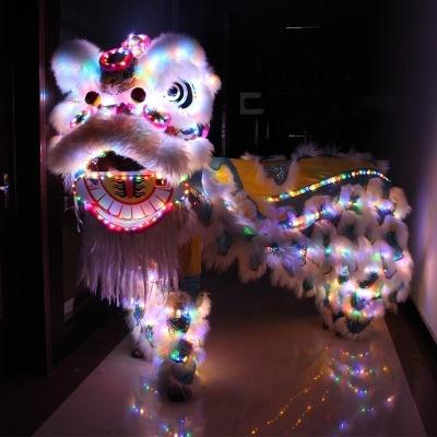 China Wool LED Lion Dance Costume Wushu Chinese Lion Dancing Costume Traditional Chinese Lion Dance for sale