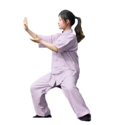 China Spandex/Cotton Unisex Short Sleeve Tai Chi Suits Wushu Kungfu Summer Martial Arts Uniform Suits for sale