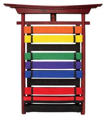 China Karate Belt Display Rack Jodo Belt Holder Hanging Wall Mount Rack For Judo Belts BQJZ09 for sale