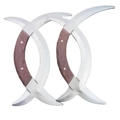 China Stainless Steel Double Deer Horns Wushu Gua Yue Zi Wu Yuan Yang Ba With You Bagua Deer Horns for sale