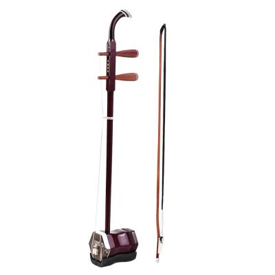 China Global Free Shipping Solidwood Erhu Chinese 2-String Violin Chinese Fiddle Stringed Musical Instrument Dark Coffee Erhu Chinese EH1 for sale