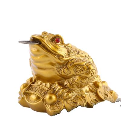 China Free Shipping China Feng Shui Toad Money Wealth Toad Frog Toad Frog Chinese Gold Home Decoration Decoration Table Ornaments for sale