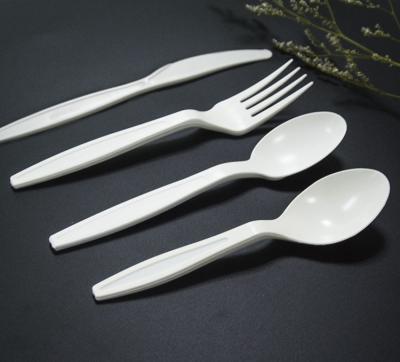 China Wholesale 100% Biodegradable Disposable Cutlery Cutlery With Cornstarch Knife Fork Spoon for sale