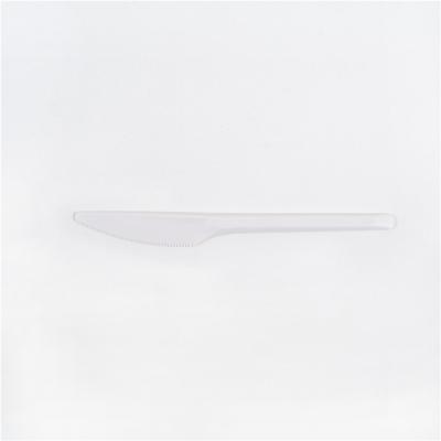 China CPLA Factory Price Food Grade Restaurant Healthy Disposable Plastic Cutlery Biodegradable Cpla Knife for sale