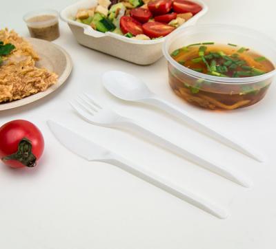 China 100% CPLA Cutlery Set Party Dinnerware Set Biodegradable Eco-Friendly High Quality Disposable Plastic Cutlery for sale