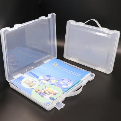 China Wholesale Clear Portable Office School Stationery PP A4 Project File Storage Matching Box Stationary A4 Plastic Document Case Archive Box for sale