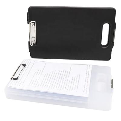 China Portable A4 Stationery School Office Stationery A4 Document Letter Folder Care Storage Box Customized Office Clipboard Large Plastic Clipboard Box for sale