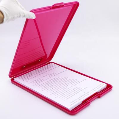 China Modern Plastic Enrollment Board Customized Folded Clipboard Medical Nursing Storage Enrollment Board Case A4 Plastic Folder Clipboard With Hook for sale