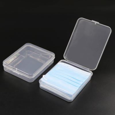 China Sustainable Mask Packaging Boxes Kids Disposable Plastic Mask PP Clear Case for sale