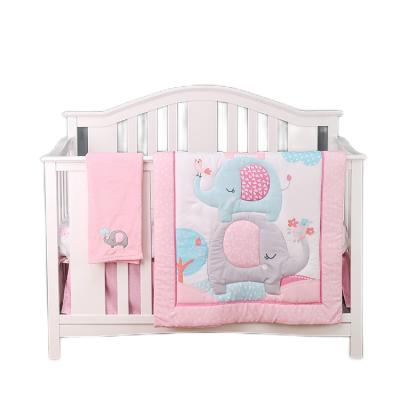 China 2022 Winter 4Pieces Anti-bacteria Gift Luxury Newborn Infant Crib Bedding Set Cotton Cot Crib Bedding Set for sale