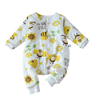 China Lovely environmental friendly cartoon printing 70cm long sleeve baby boutique baby romper for sale