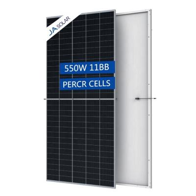 China JA 525w 545w 550w solar panel professional top mounted mono facial roof solar panel of system for sale