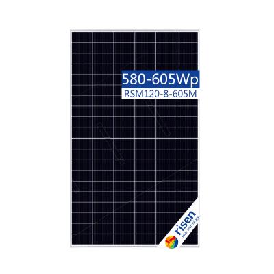 China High Efficiency Solar Power System 600W Tier 1 120cells 580-605W Solar Panel for sale