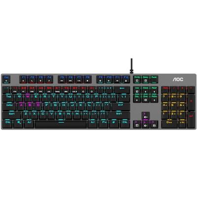 China Plastic Blue Switch Gaming Mechanic Keyboard 104key Multimedia Backlit ABS Optical Axis RGB Mechanical Keyboard for sale